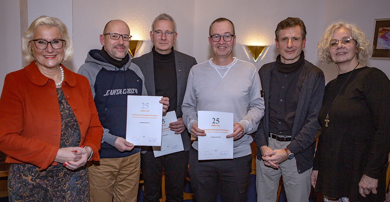 Presseclub Niederrhein zeichnete verdiente Mitglieder aus: Andreas Bischof und Axel Viola sind seit 25 Jahren dabei